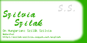 szilvia szilak business card